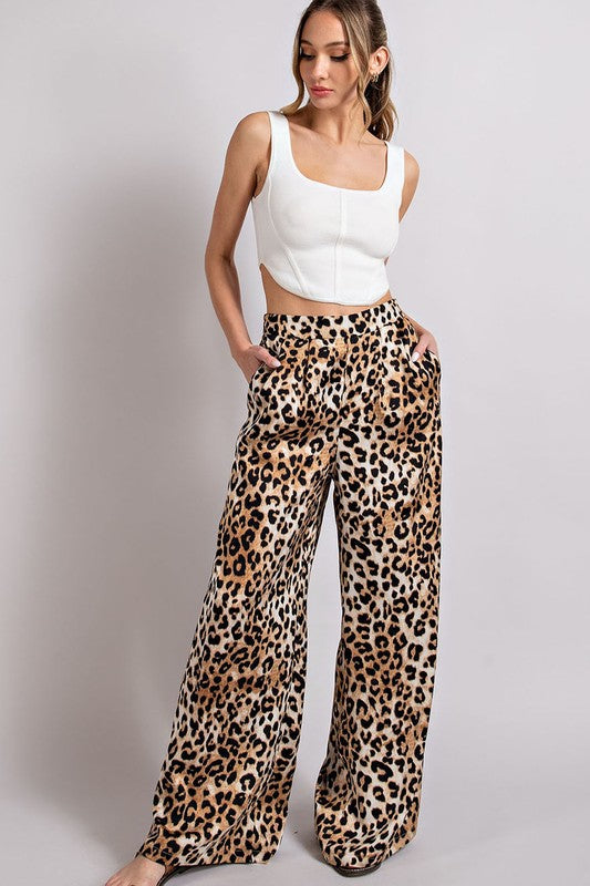 Hugo Boss Simiss Silk Leopard Print Pants, $245 | Hugo Boss | Lookastic